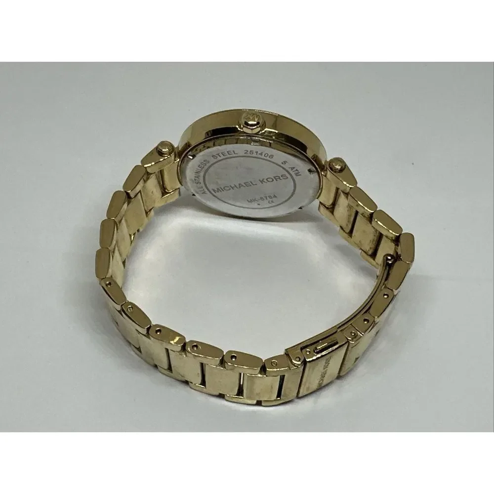 Michael Kors Parker MK5784 Women's Gold Stainless Steel Analog Dial Watch NUL14